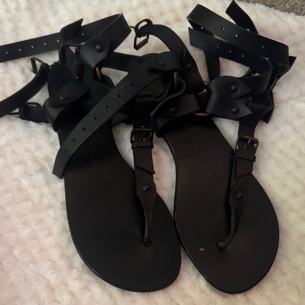 Giuseppe Zanotti Black Strappy Sandals